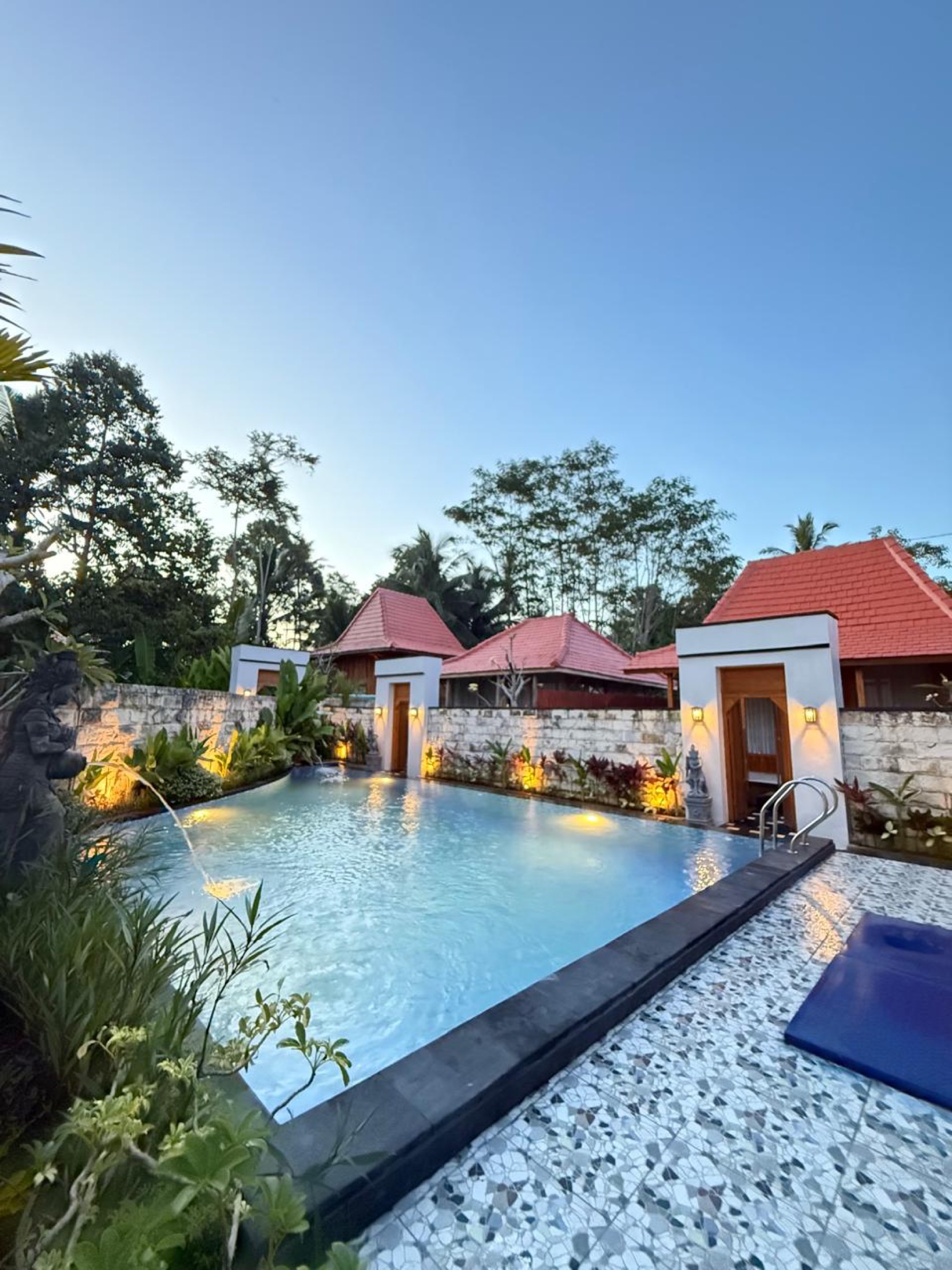 Poolside calm after Ubud days